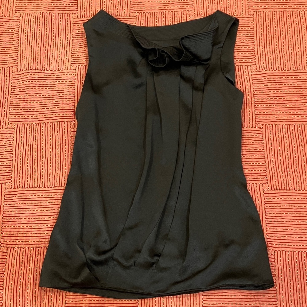 Silk XS wm’s BCBG Max Azria runway navy Sleeveless Blouse